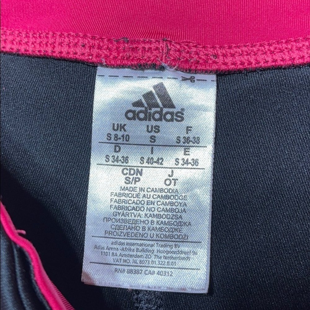 Adidas leggings black and pink B9 - Picture 4 of 5